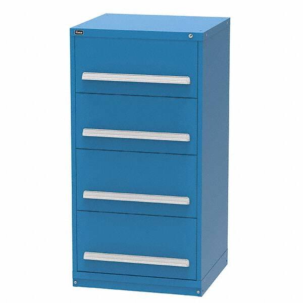 Vidmar - 4 Drawer Bright Blue Steel Modular Storage Cabinet - Americas Industrial Supply