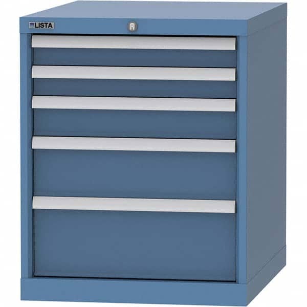 LISTA - 5 Drawer, 99 Compartment Bright Blue Steel Modular Storage Cabinet - Americas Industrial Supply