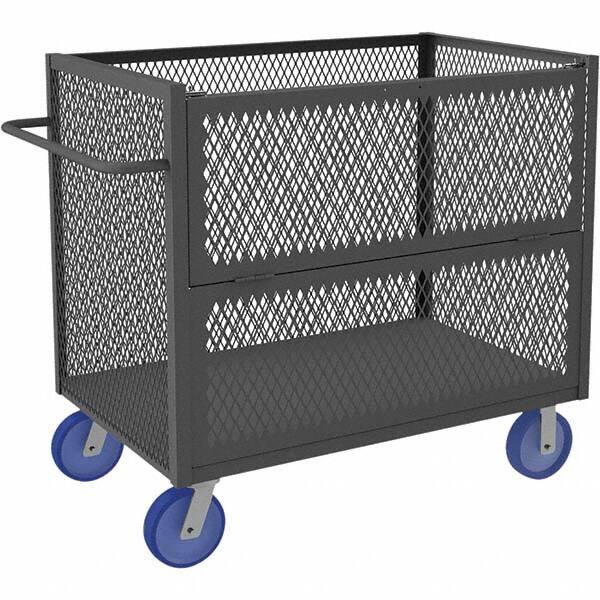 Durham - 3,600 Lb Capacity 1-Shelf 3-Sided Mesh Truck - Americas Industrial Supply