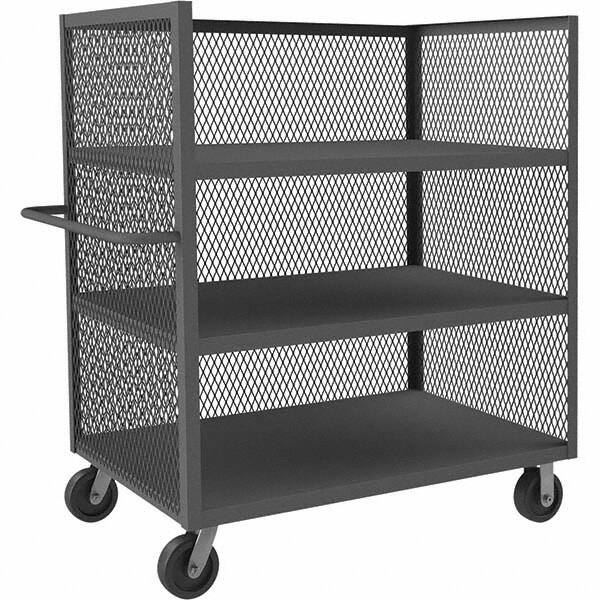 Durham - 3,000 Lb Capacity 3-Shelf 3-Sided Mesh Truck - Americas Industrial Supply
