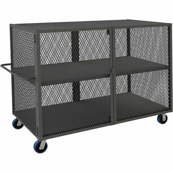 Durham - 2,000 Lb Capacity 2-Shelf Security Mesh Truck - Americas Industrial Supply