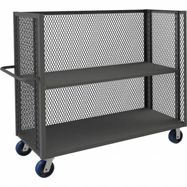 Durham - 3,000 Lb Capacity 3-Shelf 3-Sided Mesh Truck - Americas Industrial Supply