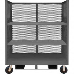Durham - 3,600 Lb Capacity 3-Shelf 3-Sided Mesh Truck - Americas Industrial Supply