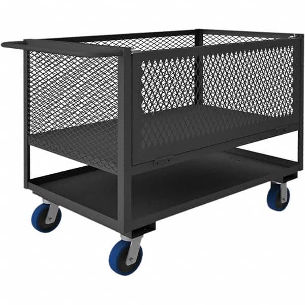 Durham - 2,000 Lb Capacity 2-Shelf 4-Sided Mesh Box Truck - Americas Industrial Supply