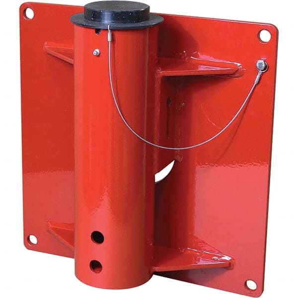 THERN - Davit Crane Bases Base Type: Wall Mount Base Finish/Coating: Red Powder Coat - Americas Industrial Supply