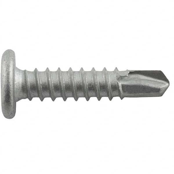 DeWALT Anchors & Fasteners - #12-14, Pancake Head, Phillips Drive, 1" Length Under Head, #3 Point, Self Drilling Screw - Americas Industrial Supply