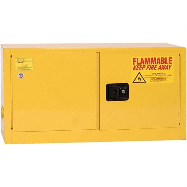 Eagle - Safety Cabinets Hazardous Chemical Type: Flammable and Combustible Liquids Color: Yellow - Americas Industrial Supply