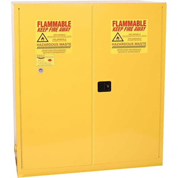 Eagle - Safety Cabinets Hazardous Chemical Type: Corrosive Chemicals Color: Yellow - Americas Industrial Supply