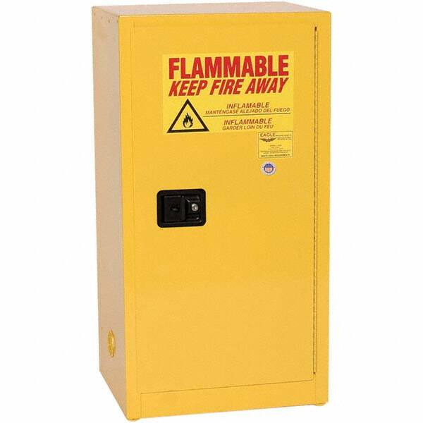 Eagle - Safety Cabinets Hazardous Chemical Type: Flammable and Combustible Liquids Color: Yellow - Americas Industrial Supply