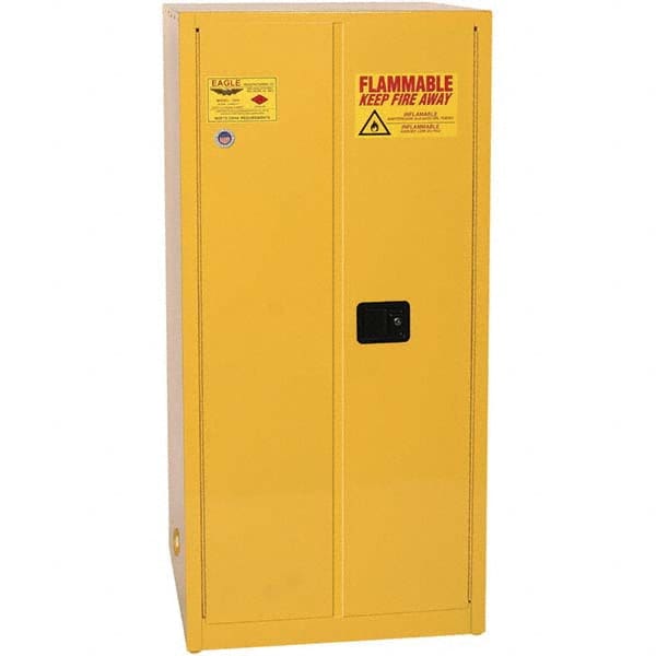 Eagle - Safety Cabinets Hazardous Chemical Type: Flammable and Combustible Liquids Color: Yellow - Americas Industrial Supply