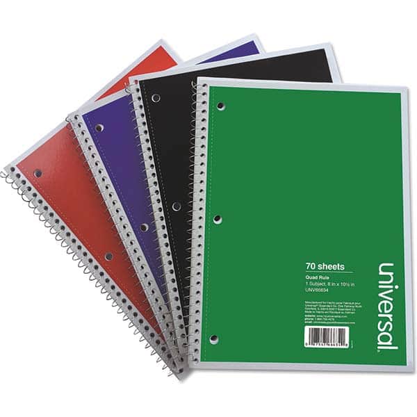 UNIVERSAL - Note Pads, Writing Pads & Notebooks Writing Pads & Notebook Type: Quadrille Pads Size: 10-1/2 x 8 - Americas Industrial Supply