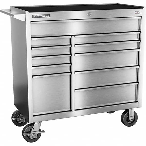 Champion Tool Storage - Tool Storage Combos & Systems Type: Wheeled Tool Cabinet Drawers Range: 10 - 15 Drawers - Americas Industrial Supply