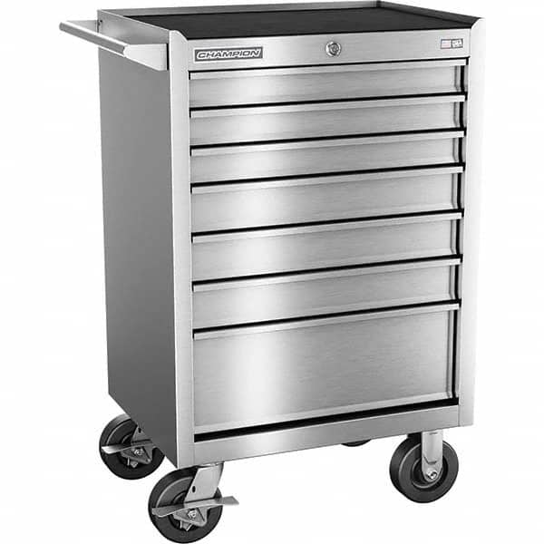 Champion Tool Storage - Tool Storage Combos & Systems Type: Wheeled Tool Cabinet Drawers Range: 5 - 9 Drawers - Americas Industrial Supply