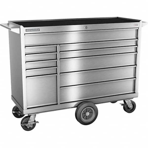 Champion Tool Storage - Tool Storage Combos & Systems Type: Wheeled Tool Cabinet with Maintenance Cart Drawers Range: 10 - 15 Drawers - Americas Industrial Supply