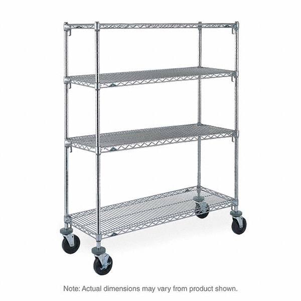 Metro - 900 Lb Capacity 4 Shelf Mobile Wire Shelving Unit - Add-On Unit - Americas Industrial Supply