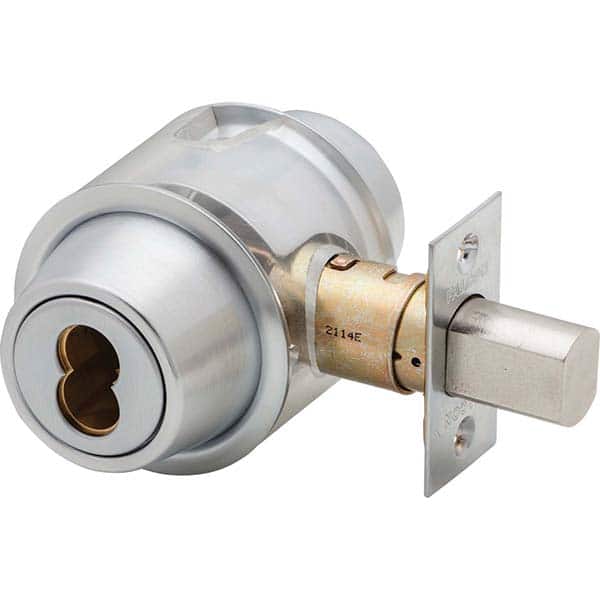 Schlage - Deadbolts Type: Single Cylinder Door Thickness Range: 1-5/8-2 - Americas Industrial Supply