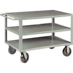 Little Giant - 5,000 Lb Capacity, 30" Wide x 60" Long x 36" High Cart - 3 Shelf, Steel, Phenolic Casters - Americas Industrial Supply