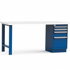 Rousseau Metal - Stationary Work Benches, Tables Type: Work Bench Top Material: Laminated Plastic - Americas Industrial Supply