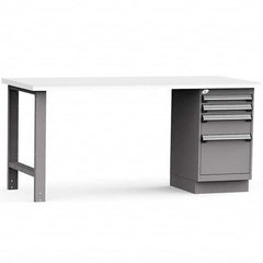 Rousseau Metal - Stationary Work Benches, Tables Type: Work Bench Top Material: Laminated Plastic - Americas Industrial Supply