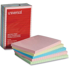 UNIVERSAL - Note Pads, Writing Pads & Notebooks Writing Pads & Notebook Type: Self-Stick Notes Size: 4 x 6 - Americas Industrial Supply