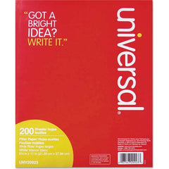 UNIVERSAL - Note Pads, Writing Pads & Notebooks Writing Pads & Notebook Type: Filler Paper Size: 8-1/2 x 11 - Americas Industrial Supply