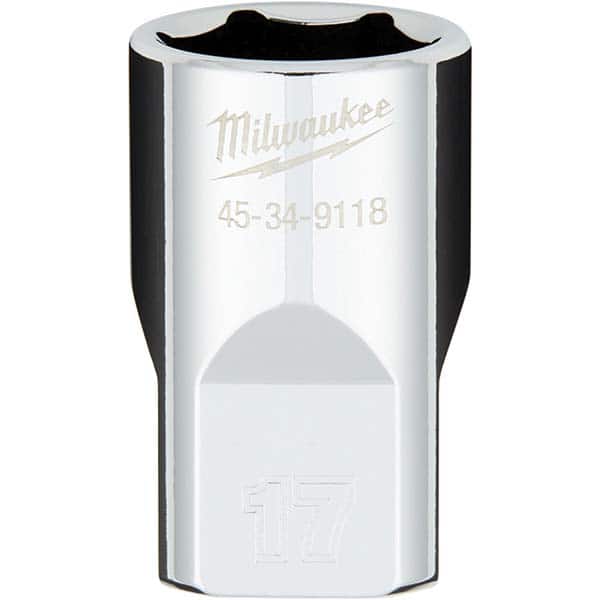 Milwaukee Tool - Hand Sockets Drive Size (Inch): 1/2 Size (mm): 17.0000 - Americas Industrial Supply