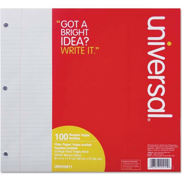 UNIVERSAL - Note Pads, Writing Pads & Notebooks Color: White - Americas Industrial Supply