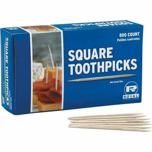 Royal Paper - Toiletries Type: Wood Toothpicks Container Type: Box - Americas Industrial Supply