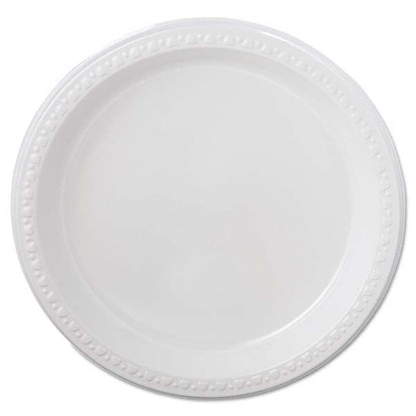 Chinet - Heavyweight Plastic Plates, 9" Diam, White, 125/Pack, 4 Packs/CT - Americas Industrial Supply