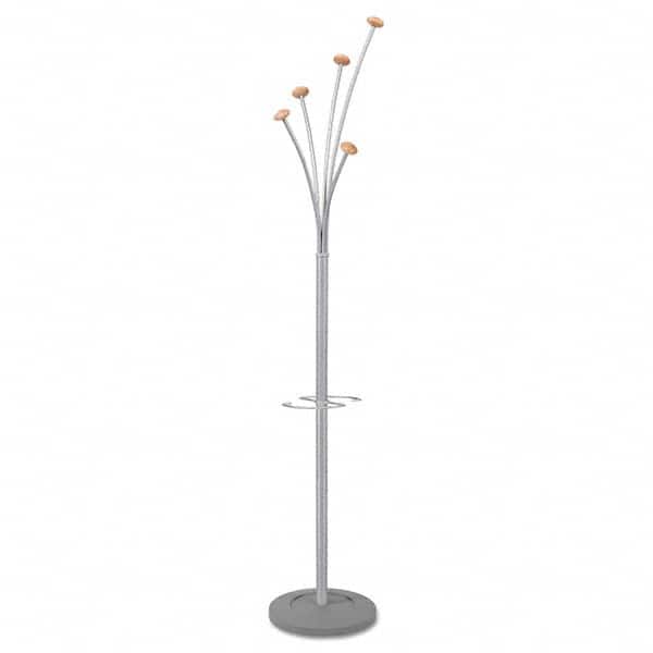 Alba - Coat Racks, Hooks & Shelving Type: Floor Rack Number of Hooks: 5 - Americas Industrial Supply