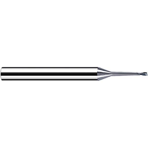 Fraisa - 1mm Diam 2 Flute Solid Carbide 0.2mm Corner Radius End Mill - Americas Industrial Supply