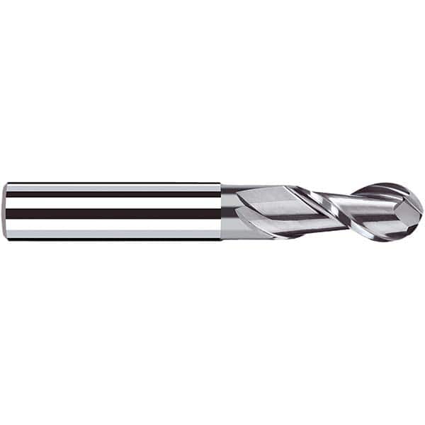 Fraisa - 12mm Diam, 24mm LOC, 2 Flute Solid Carbide Ball End Mill - Americas Industrial Supply