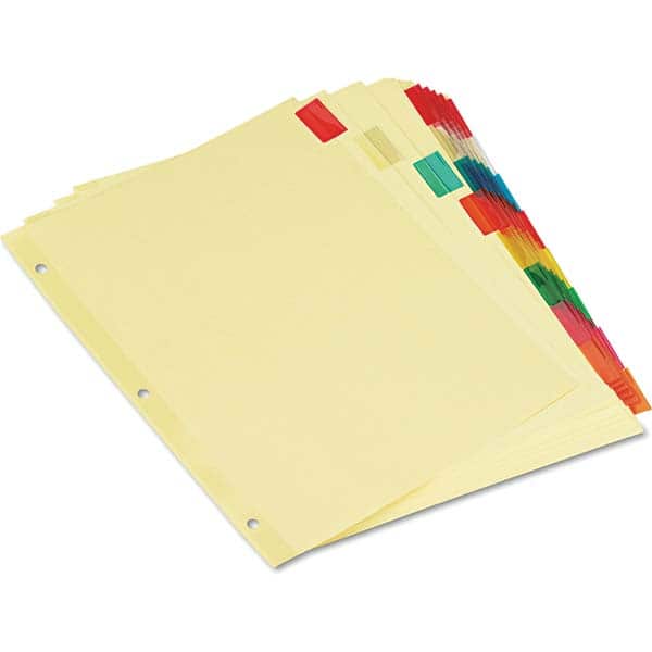 UNIVERSAL - Tabs, Indexes & Dividers Indexes & Divider Type: Customizable Size: 8-1/2 x 11 - Americas Industrial Supply