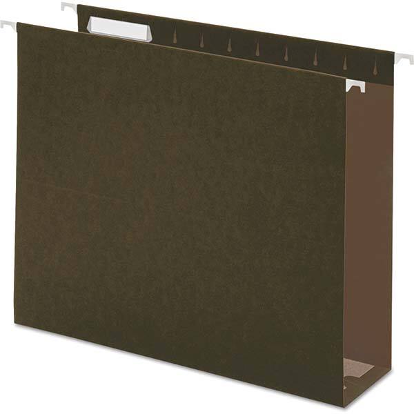 UNIVERSAL - File Folders, Expansion Folders & Hanging Files Folder/File Type: Hanging File Folders with Box Bottom Color: Green - Americas Industrial Supply