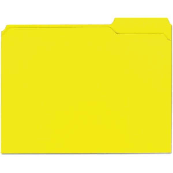 UNIVERSAL - File Folders, Expansion Folders & Hanging Files Folder/File Type: File Folders with Top Tab Color: Yellow - Americas Industrial Supply
