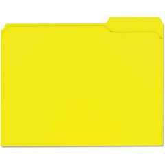 UNIVERSAL - File Folders, Expansion Folders & Hanging Files Folder/File Type: File Folders with Top Tab Color: Yellow - Americas Industrial Supply