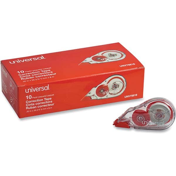 UNIVERSAL - Correction Fluid & Tape Type: Correction Tape Non-Refillable Tape Size: 1/5 x 315" - Americas Industrial Supply