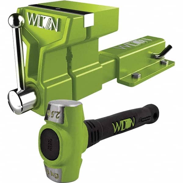 Wilton - 5" Jaw Width x 6" Jaw Opening, 4-1/2" Throat Depth, Bench & Pipe Combination Vise - Americas Industrial Supply