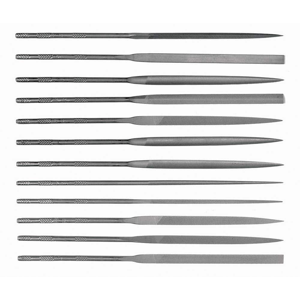 Simonds File - File Sets File Set Type: Needle File Types Included: Square; Round; Half Round; Slitting; Flat; Marking; Knife; Crossing; Three Square; Barrette; Equalling - Americas Industrial Supply