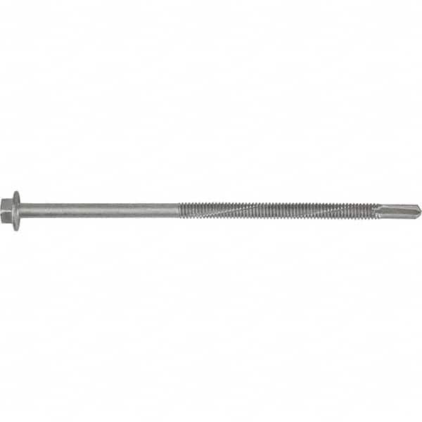 DeWALT Anchors & Fasteners - #12-24, Hex Washer Head, Hex Drive, 2" Length Under Head, #5 Point, Self Drilling Screw - Americas Industrial Supply
