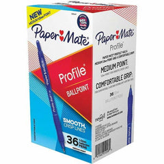 Paper Mate - Pens & Pencils Type: Retractable Ball Point Pen Color: Blue - Americas Industrial Supply