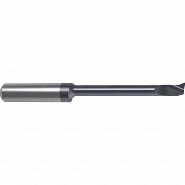 Profile Boring Bar: 2 mm Min Bore, 17 mm Max Depth, Right Hand Cut, Fine Grain Solid Carbide 4 mm Shank Dia, 35 mm OAL, 0.1 mm Corner Radius