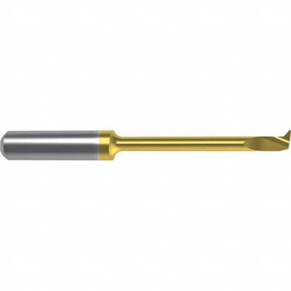 Profile Boring Bar: 3 mm Min Bore, 22 mm Max Depth, Left Hand Cut, Fine Grain Solid Carbide 4 mm Shank Dia, 40 mm OAL, 0.1 mm Corner Radius