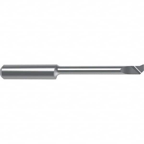 Profile Boring Bar: 3 mm Min Bore, 7 mm Max Depth, Right Hand Cut, Fine Grain Solid Carbide 4 mm Shank Dia, 25 mm OAL, 0.1 mm Corner Radius