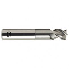 5/8 Dia. x 6 Overall Length 3-Flute .090 C/R Solid Carbide SE End Mill-Round Shank-Center Cutting-Uncoated - Americas Industrial Supply