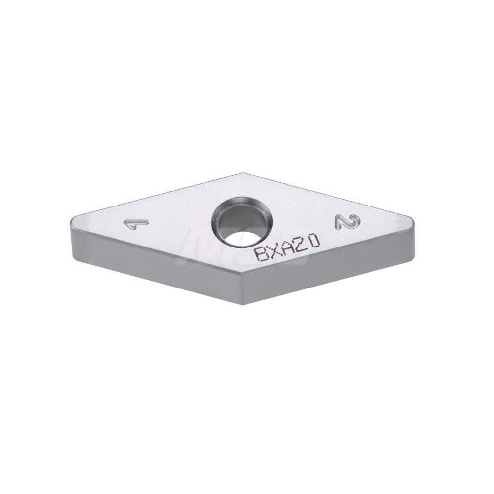 Turning Insert: 4QS-VNGA332-H BXA20, Polycrystalline Cubic Boron Nitride Coated Finish, Neutral, 3/8″ Inscribed Circle, 0.0315″ Corner Radius, 35.0 ° N/A Diamond, Series VNGA