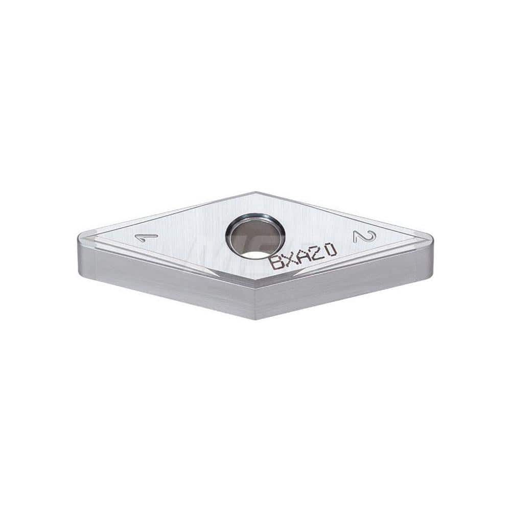 Turning Insert: 4QS-VNGG332-HM BXA20, Polycrystalline Cubic Boron Nitride Coated Finish, Neutral, 3/8″ Inscribed Circle, 0.0315″ Corner Radius, 35.0 ° N/A Diamond, Series VNGG