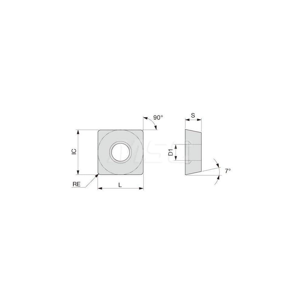 Turning Insert: SCMT21.51-24 T9225, Solid Carbide TiCN, Al2O3 & TiN Finish, Neutral, 1/4″ Inscribed Circle, 0.0160″ Corner Radius, 90.0 ° N/A Square, Series SCMT