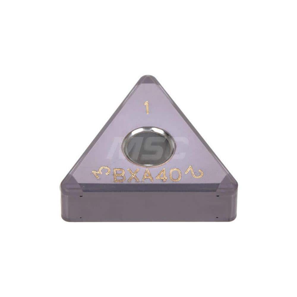 Turning Insert: 6QP-TNGG333-HF BXA40, Polycrystalline Cubic Boron Nitride TiAlN Finish, Neutral, 3/8″ Inscribed Circle, 0.0470″ Corner Radius, 60.0 ° N/A Triangle, Series TNGG