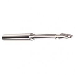1/8" Dia. - 1/8" LOC - 3" OAL - .015 C/R 2 FL Carbide End Mill with 2.00 Reach - Uncoated - Americas Industrial Supply